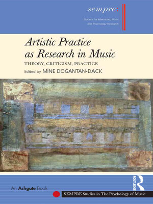cover image of Artistic Practice as Research in Music